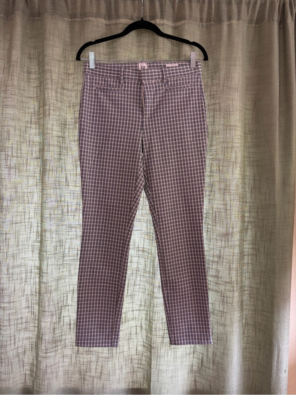 GAP Women's Checked Chinos in Navy & Cream